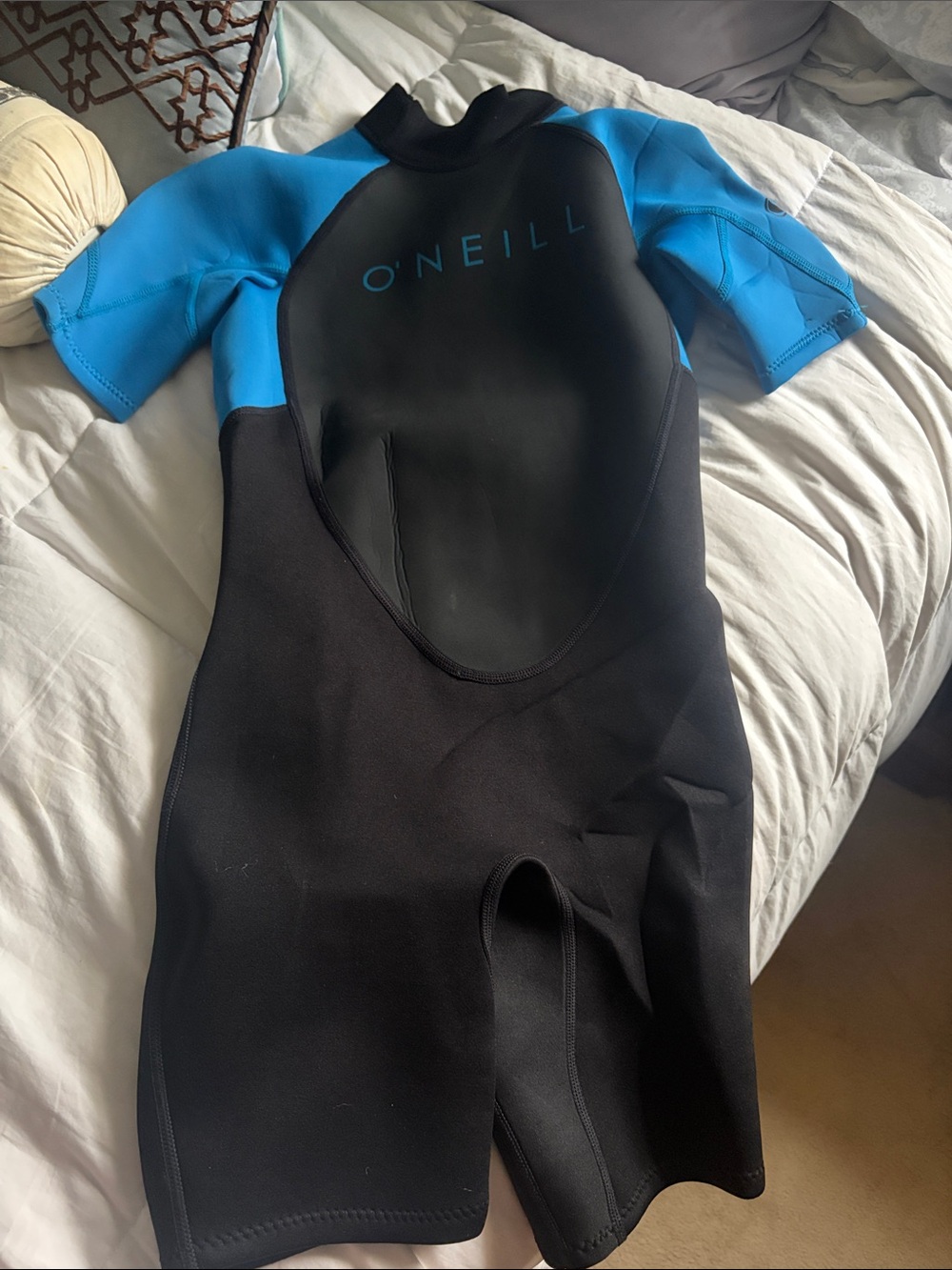 O'Neill Black & Blue Kids Short Sleeve One-Piece Wetsuit